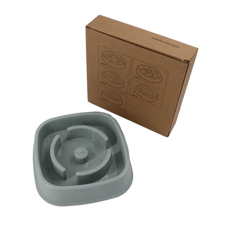 Dog Cat Slow Eating Feeder Water Bottle Round Customized Color Pet Slow Water Food Bowl With Box Packing