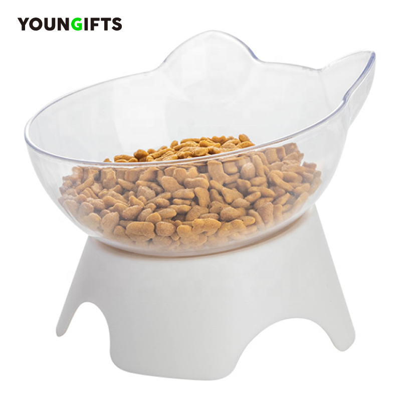 Dogs Food Water Feeder Cat Double Bowl Antiskid Pet Cat Basin Cat Dog Rice Bowl Plastic Dog Bowls