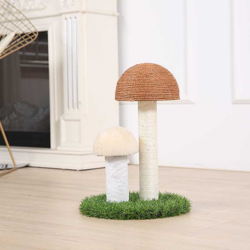 EASYPLUS Cat Tree House Scratcher Funny Mushroom Scratch Post