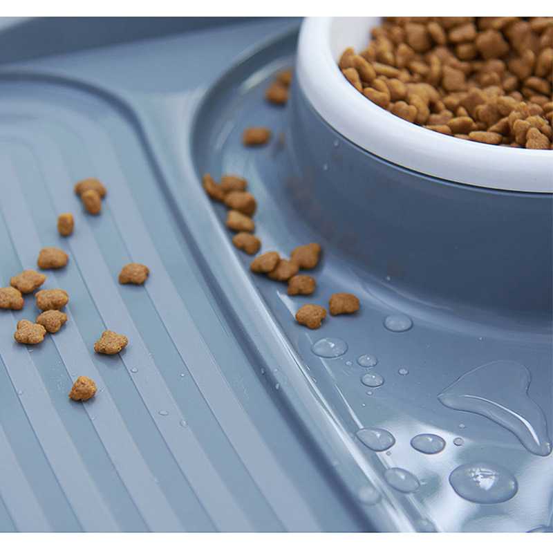 Eco Friendly Material Big Pet Food Tray Double Bowls Food Water Bowls