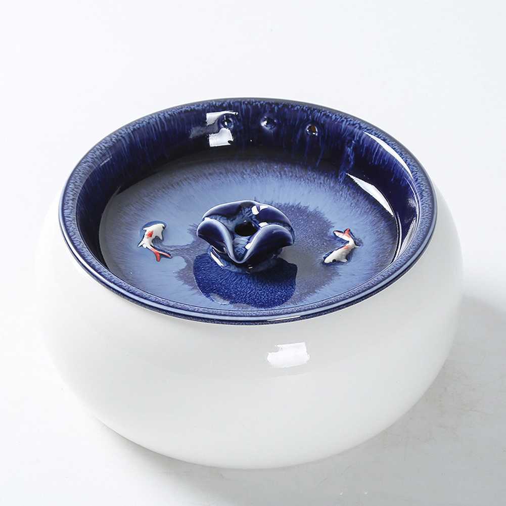 Electric Ceramic Cat Drinking Water Fountain Cats Dogs Drinking Bowl Automatic Cat Water Fountain Dispenser Pet Bowl 15L