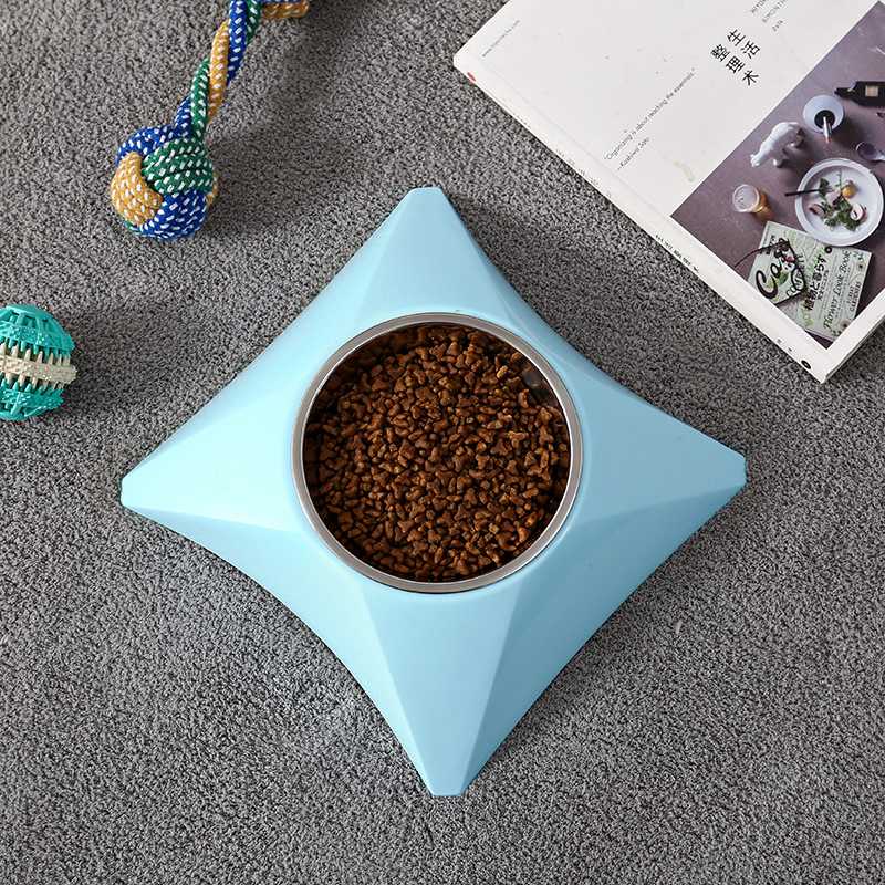 Elevated Stainless Steel Pet Bowls Cat Raised Stand Neat Dish Pet Food Feeder Dog Bowl