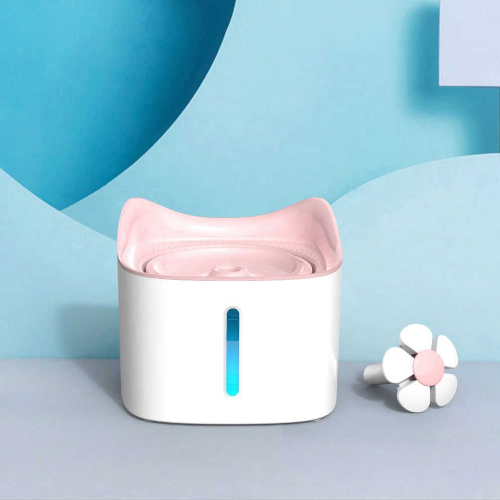 Flower Automatic Electronic LED 2L Litter Pet Water Dispenser Dog Feeder Pet Water Cat Water Fountain