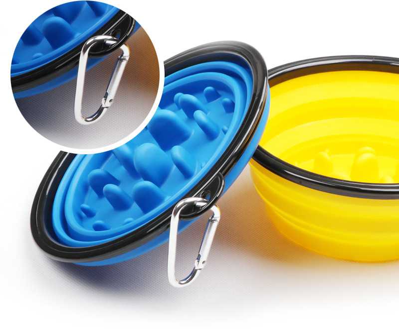 HUAMJ Custom ABS Material Auto Cover Anti Bacteria Portable Pet Bowl Anti Ants Slow Feeder Raised Dog Bowl