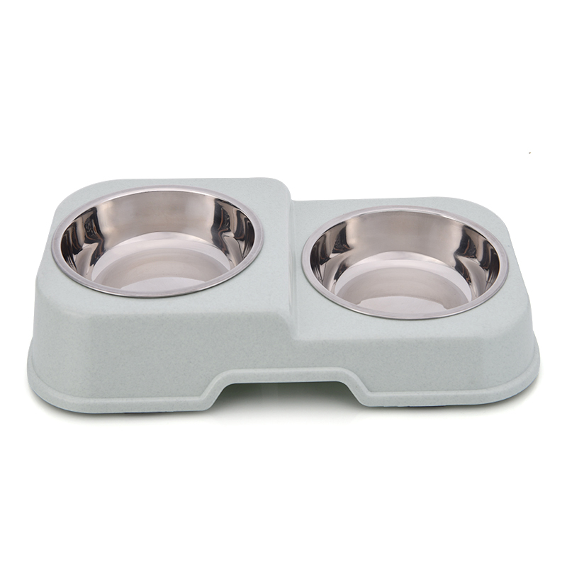 Healthy Tableware Simple Environmental Ladder Stainless Steel Liner Pet Dog Cat Food Water Bowl Feeder