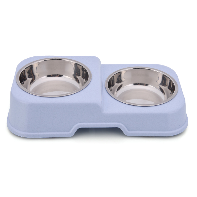 Healthy Tableware Simple Environmental Ladder Stainless Steel Liner Pet Dog Cat Food Water Bowl Feeder