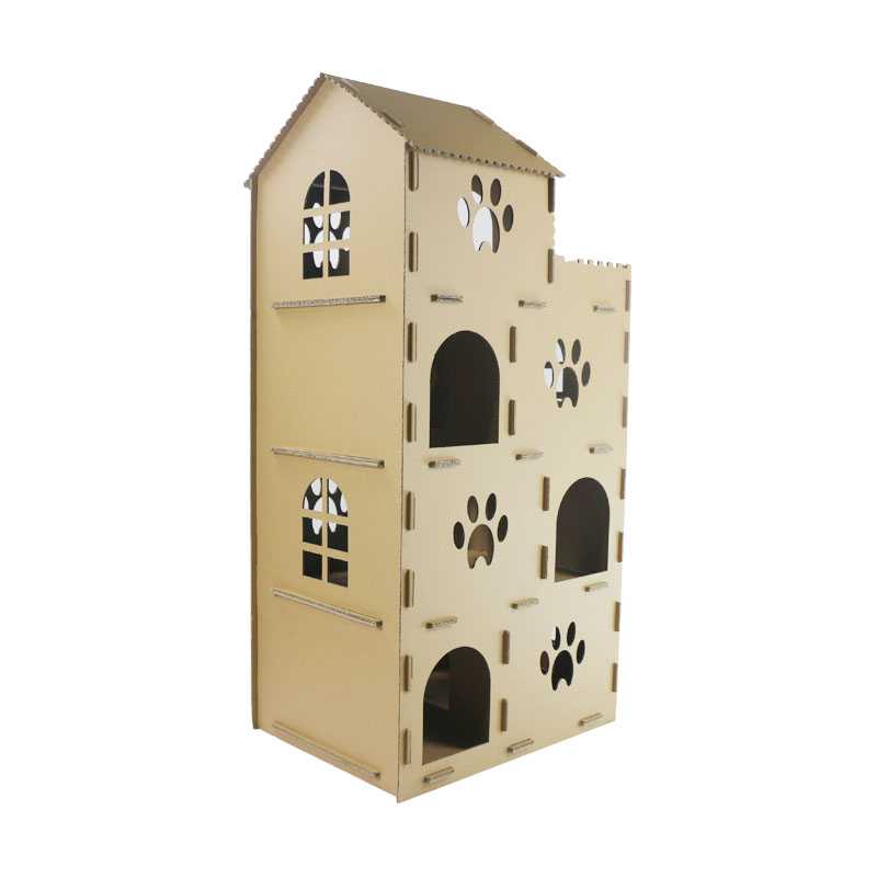 Indoor Cat House Pet Cat Play Cardboard Cat House