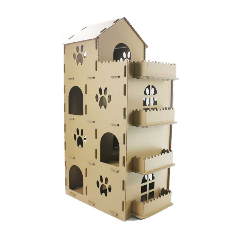 Indoor Cat House Pet Cat Play Cardboard Cat House