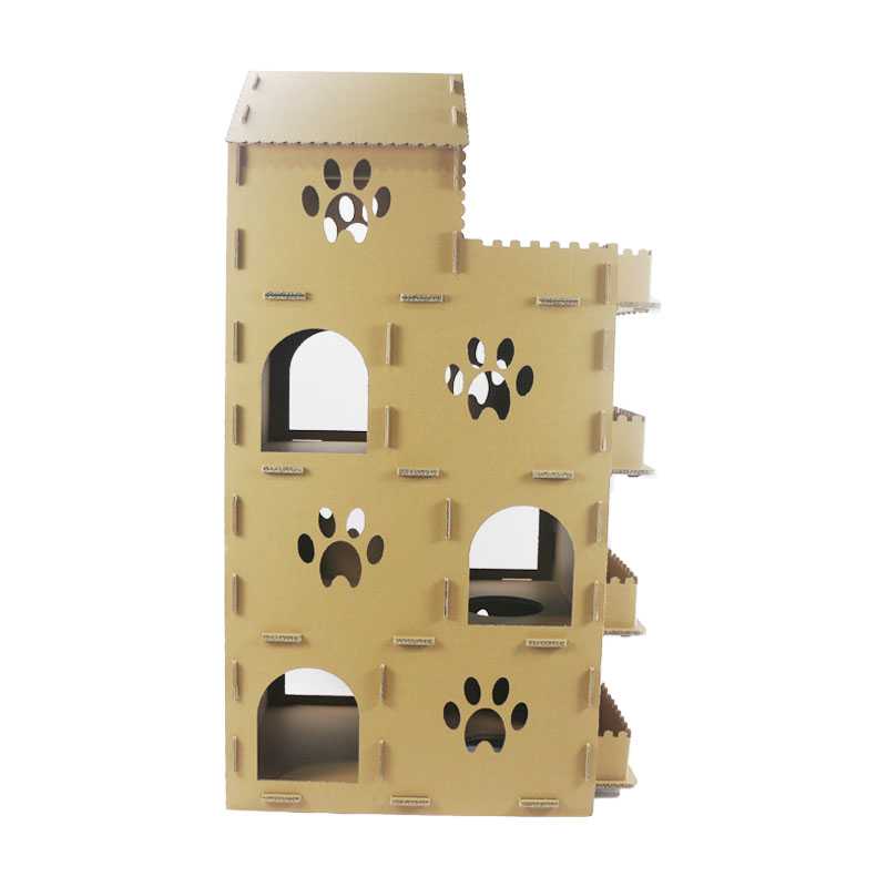 Indoor Cat House Pet Cat Play Cardboard Cat House