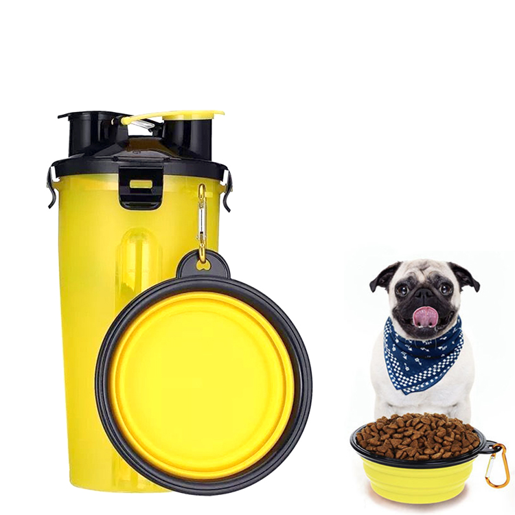 Ing 2 In 1 Outdoor Dog Travel Feeder Portable Pet Dog Water Bottle Cup