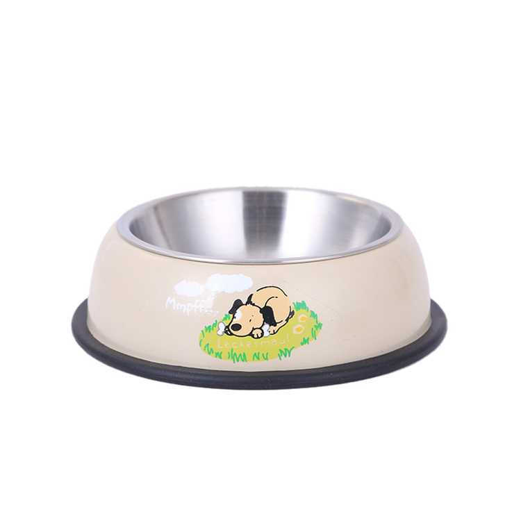 Ing Stainless Steel Bowl Pet Environmental Protection Paint Food Water Feeder Dogs Cats Puppy Dog