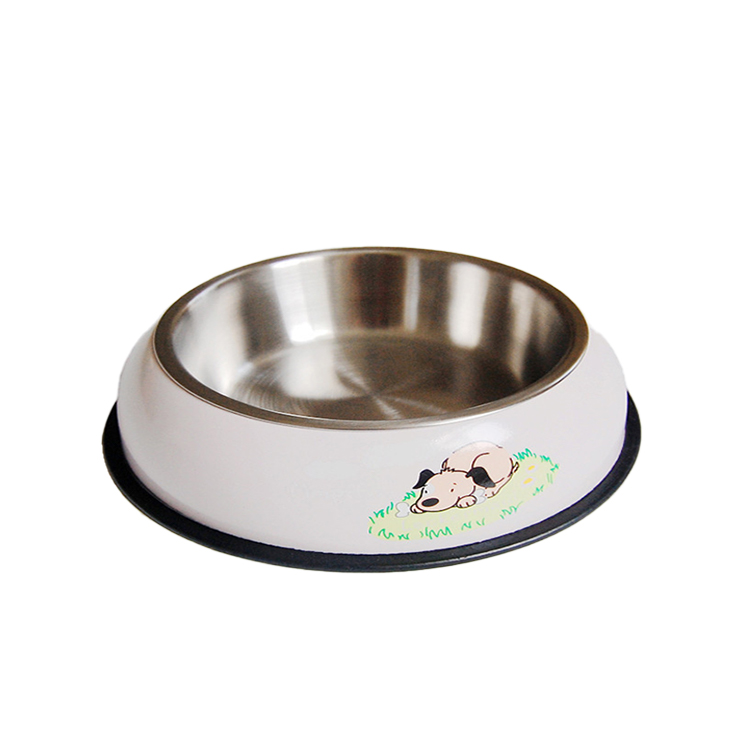Ing Stainless Steel Bowl Pet Environmental Protection Paint Food Water Feeder Dogs Cats Puppy Dog