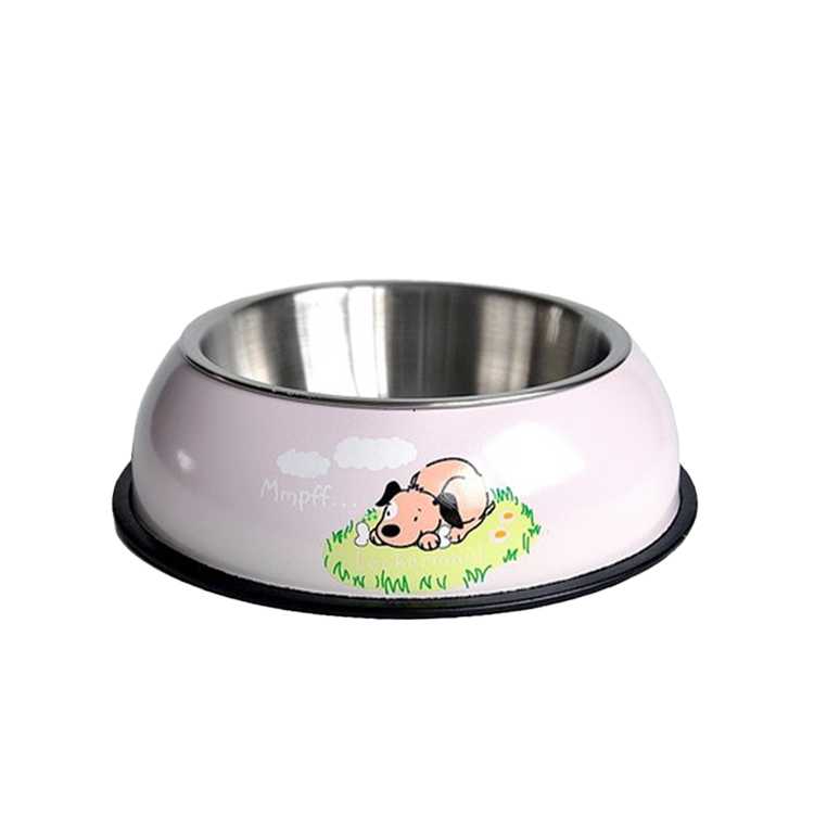 Ing Stainless Steel Bowl Pet Environmental Protection Paint Food Water Feeder Dogs Cats Puppy Dog