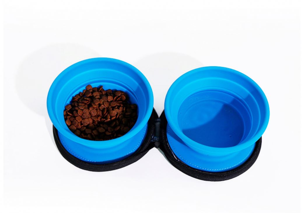 Ing Waterproof Foodgrade Travel Silicone Pet Bowl Set With Nylon Bag Your Pet