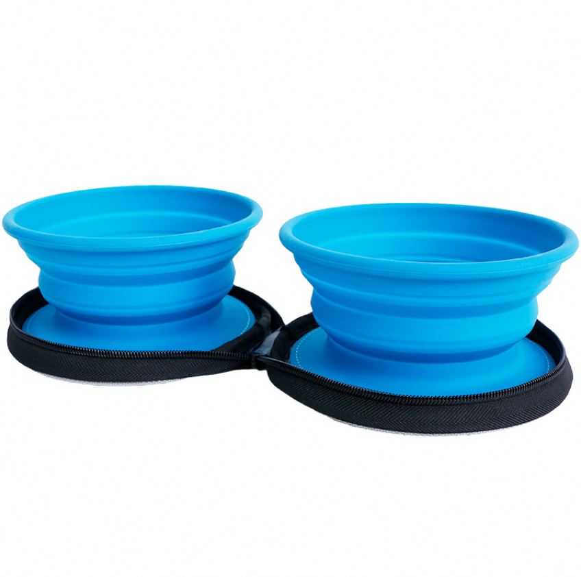 Ing Waterproof Foodgrade Travel Silicone Pet Bowl Set With Nylon Bag Your Pet