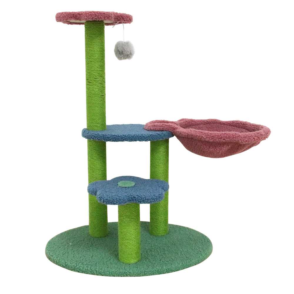 Interactive Cat Toy Scratch Board Cat Tree House Castle Flower Cat House Tree