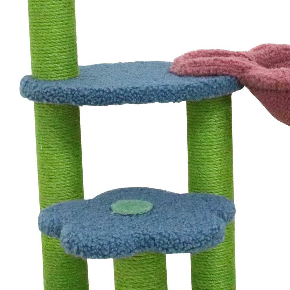 Interactive Cat Toy Scratch Board Cat Tree House Castle Flower Cat House Tree