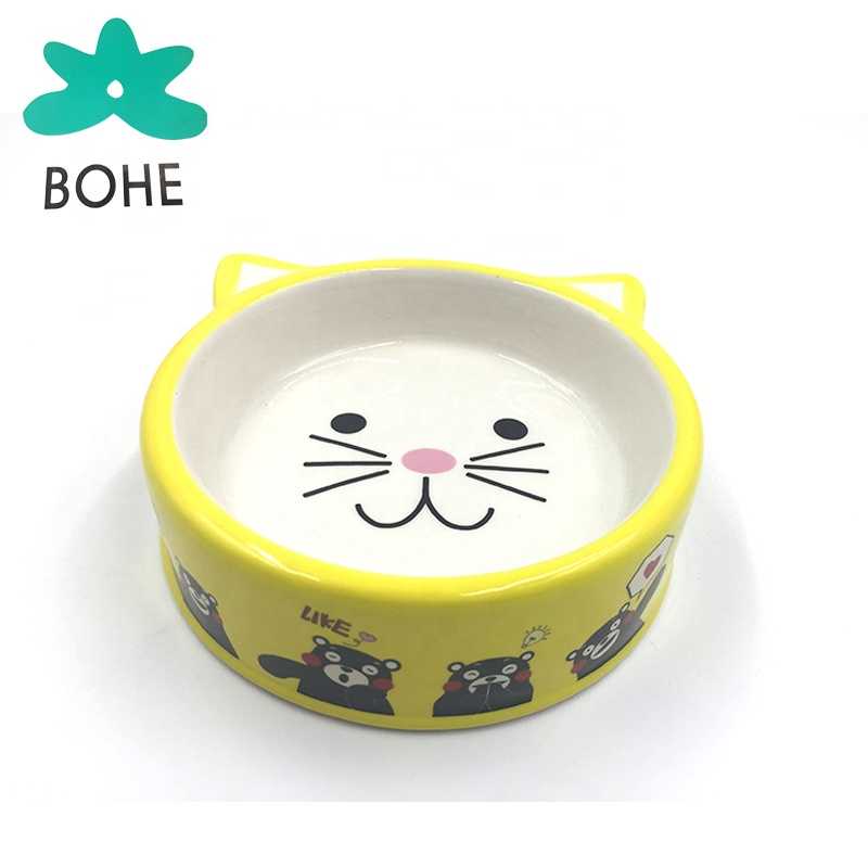 LUVP+KKUMAMON Cat Shaped Dog Bowl Custom