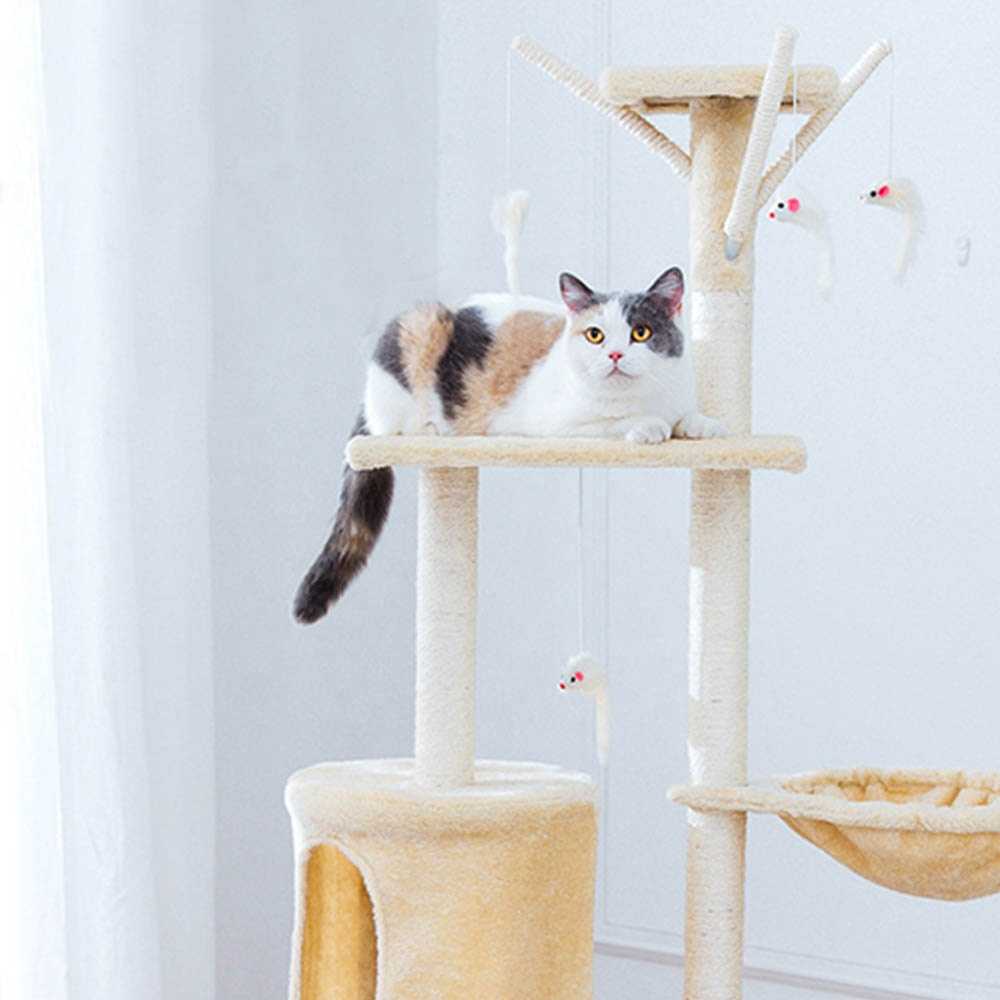 Large Interactive Soft Warm 5 Layers Sisal Scratching Cat Tree Tower