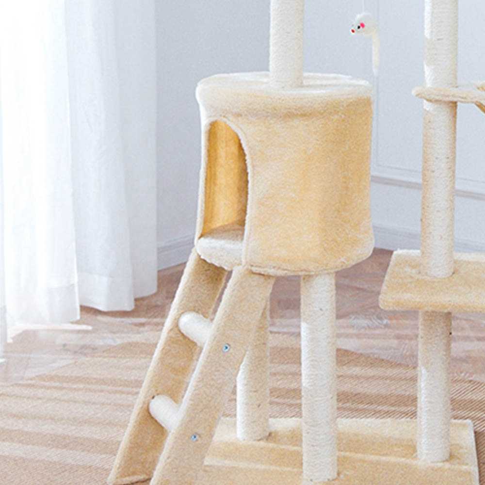 Large Interactive Soft Warm 5 Layers Sisal Scratching Cat Tree Tower