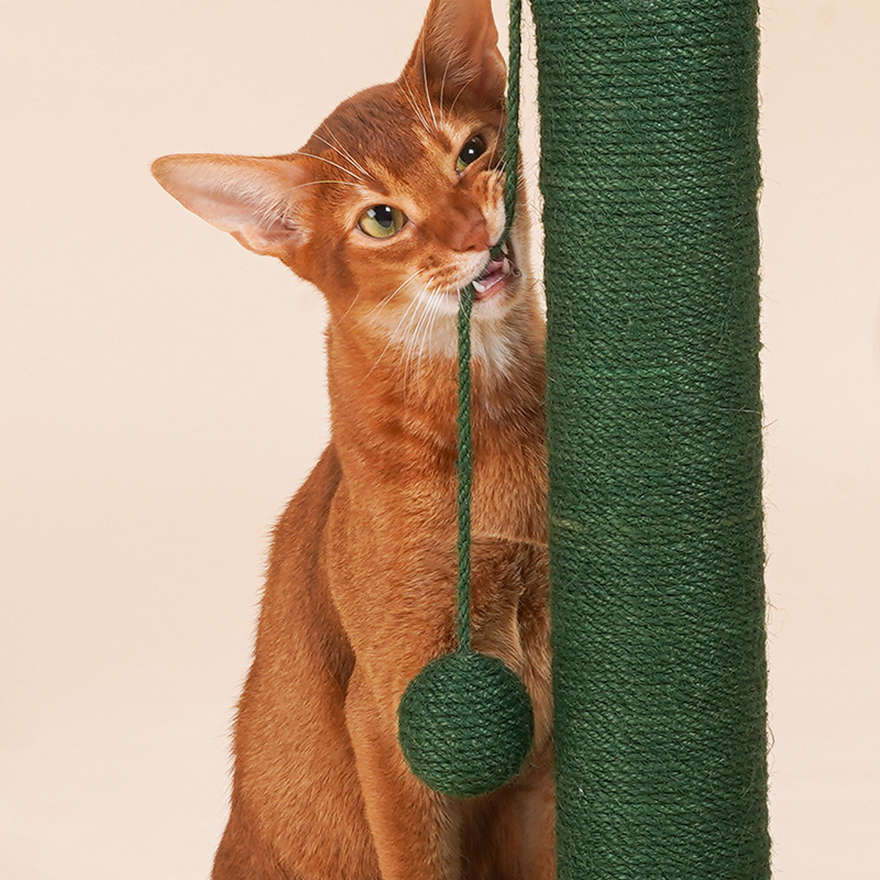 Manufacture Interactive Toys Cat Scratching Post Cat Tree Sisal Rope