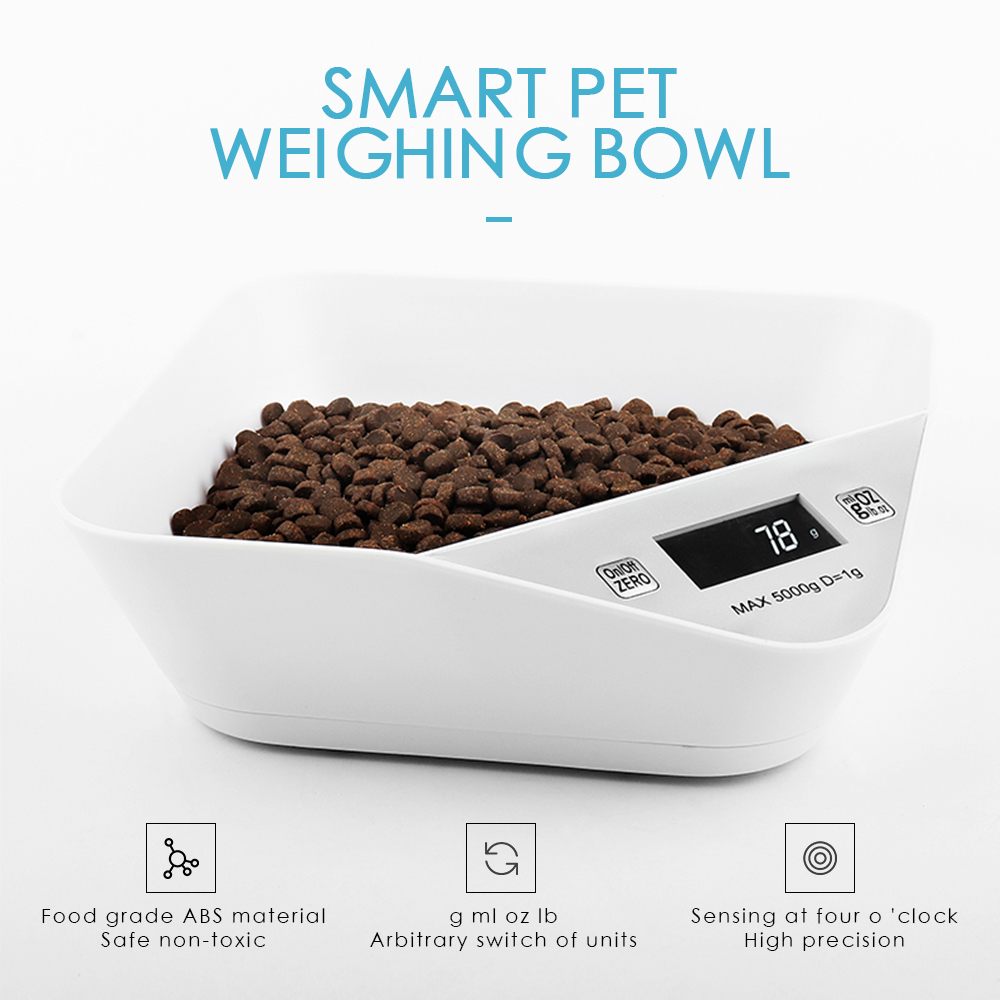 Manufacturer Supply Smart Pet Weighting Bowl Diet Pet Measuring Bowl