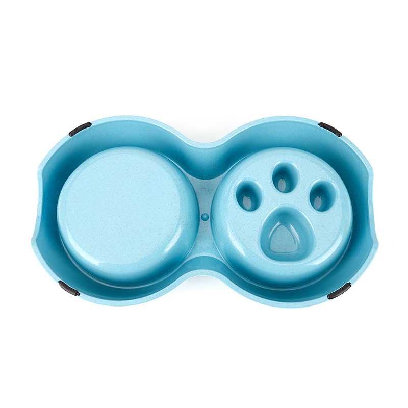 Manufacturer Travel Outdoor Non Slip Stainless Steel Plastic Slow Feeder Pet Dog Bowl