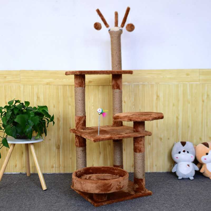 Meeno Pet Products Sisal Scratch Post Cat Tree House Cat Furniture