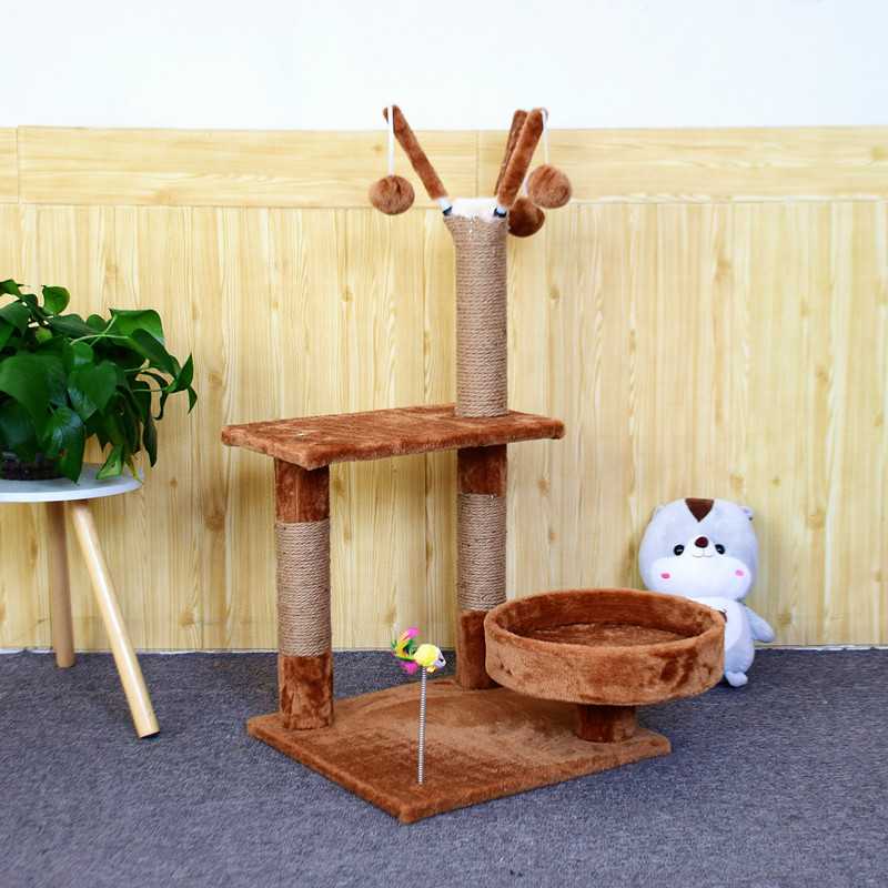 Meeno Pet Products Sisal Scratch Post Cat Tree House Cat Furniture