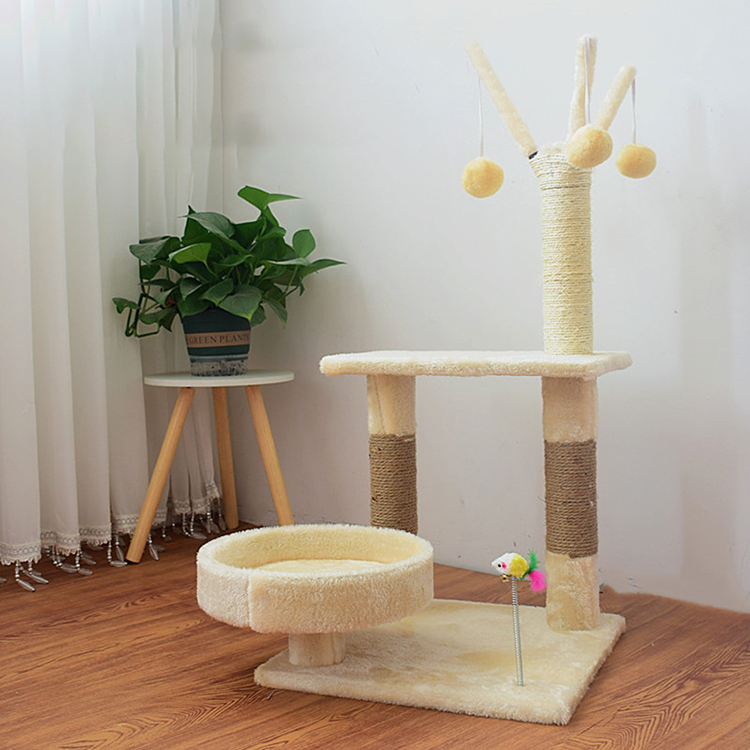 Meeno Pet Products Sisal Scratch Post Cat Tree House Cat Furniture