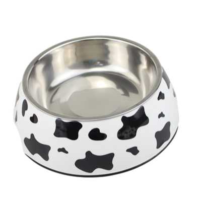 Melamine Decals Dog Food Bowl With Removable Stainless Steel Bowl Dog Food Bowl