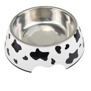 Melamine Decals Dog Food Bowl With Removable Stainless Steel Bowl Dog Food Bowl