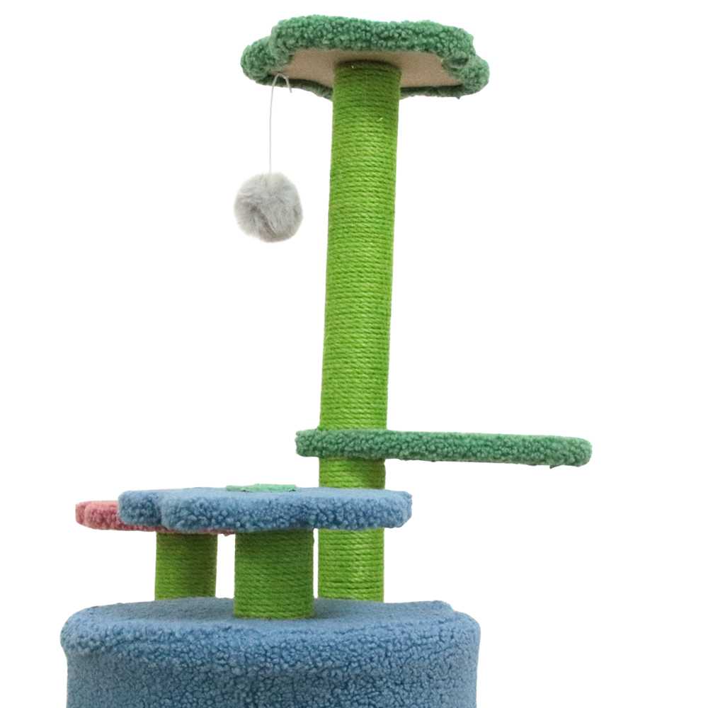 Multi Layer Wooden Cat Tree Scratcher Post Cat Climbing Tower Cat Tree