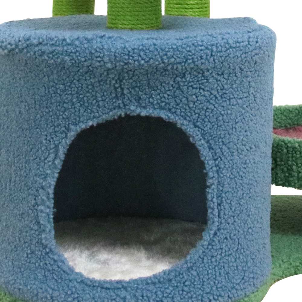 Multi Layer Wooden Cat Tree Scratcher Post Cat Climbing Tower Cat Tree