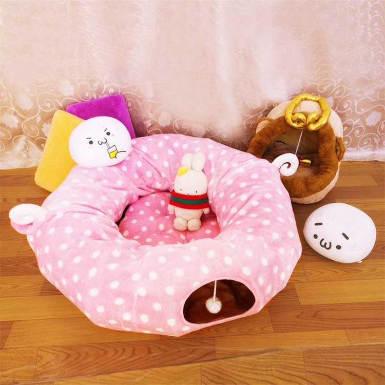 Multifunction Cat Plush Tunnel Interactive Cat Product Cat Toys Collapsible Foldable Pet Toy Cat Tunnel