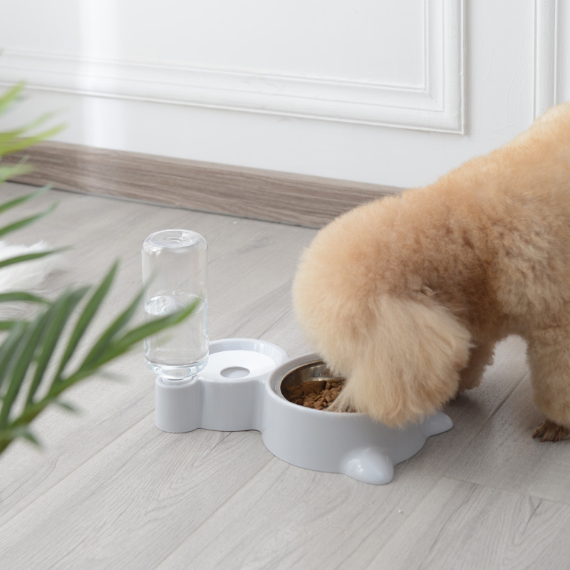 Multifunction Double Pet Bowl Automatic Pet Dog Cat Food Water Dispenser Bottle Bowl Pet Dog