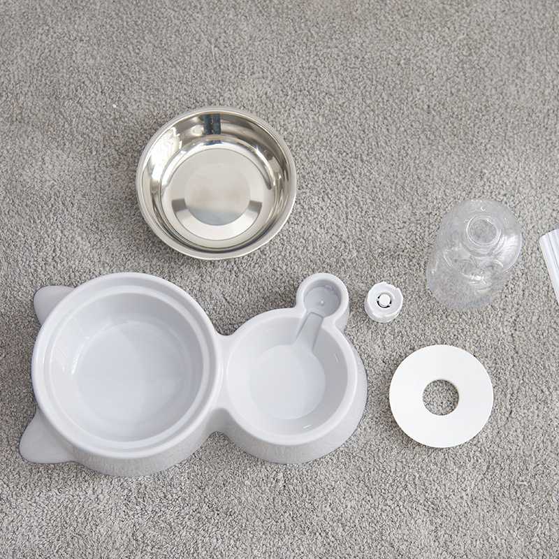 Multifunction Double Pet Bowl Automatic Pet Dog Cat Food Water Dispenser Bottle Bowl Pet Dog