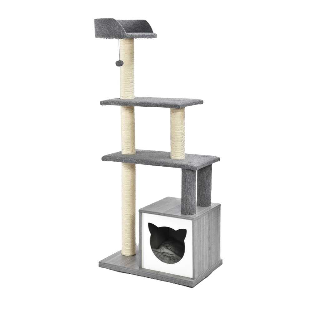 Multifunctional Kitty Scratcher Club Playground Perch Entertainment Cat Climbing Tree