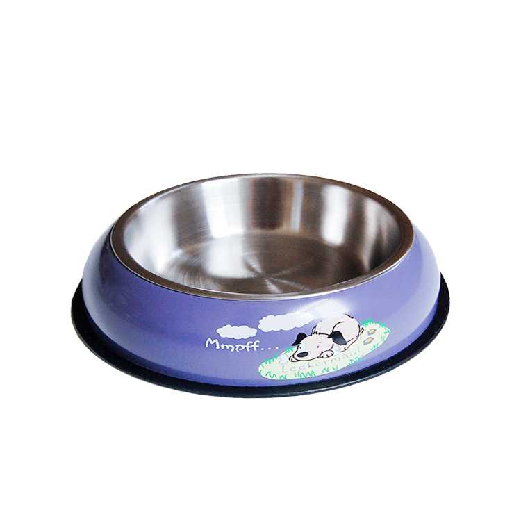 Multiple Color Stainless Steel Bowl Pet Food Water Feeder Dogs Cats Puppy Dog Ecofriendly