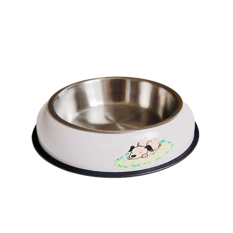 Multiple Color Stainless Steel Bowl Pet Food Water Feeder Dogs Cats Puppy Dog Ecofriendly