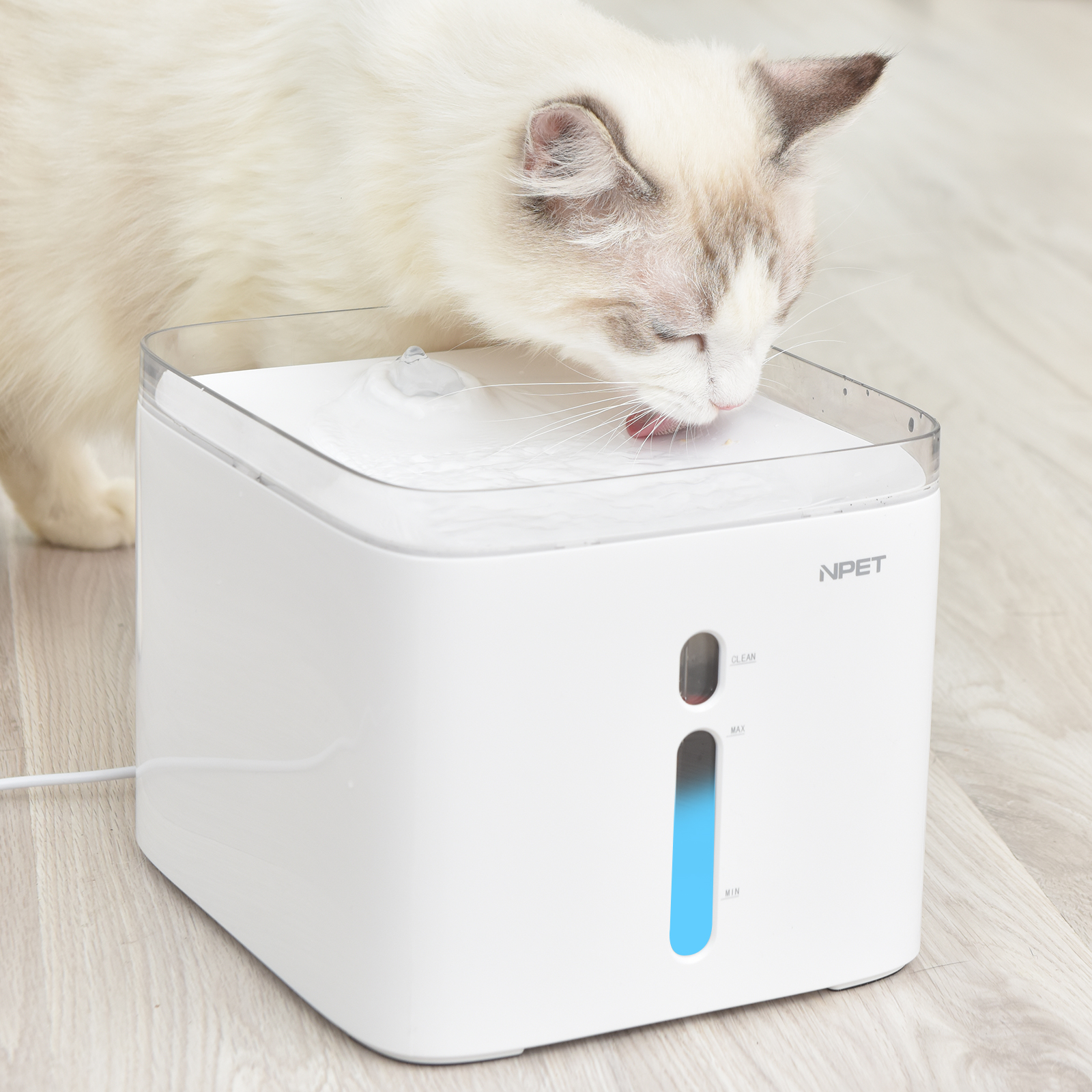 NPET 3L Pet Drinking Fountain Automatic Fountain Water Dispenser With Sensor Switch Cat Dogs