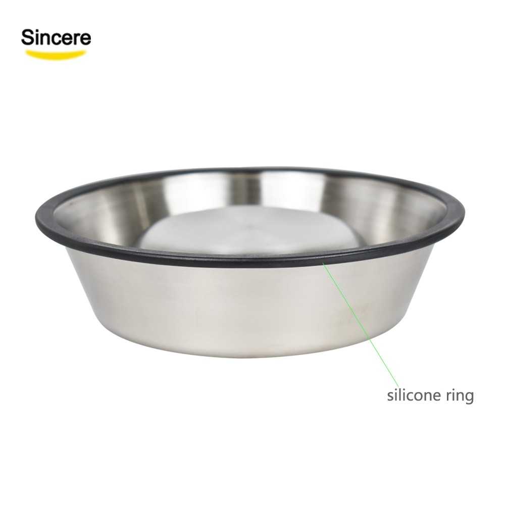 Nonslip Pet Food Bowl Stainless Steel Dog Bowl Cat Bowl