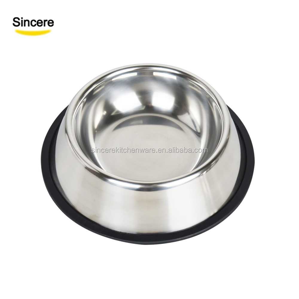 Nonslip Pet Food Bowl Stainless Steel Dog Bowl Cat Bowl