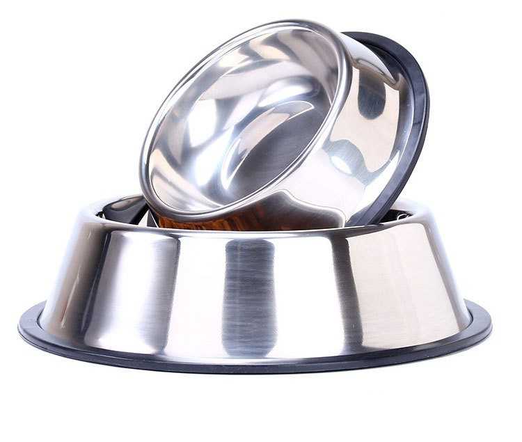 Nonslip Pet Food Bowl Stainless Steel Dog Bowl Cat Bowl