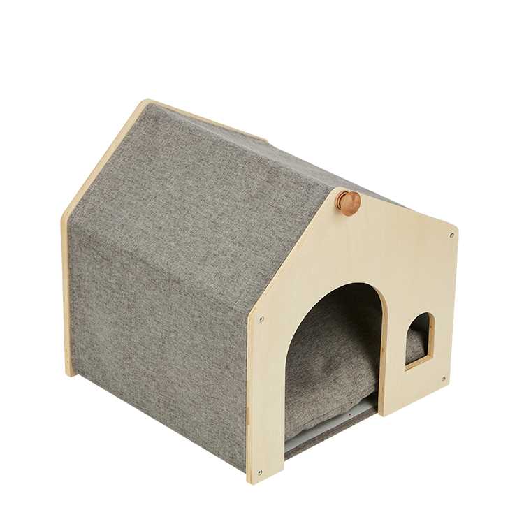 ODM OEM Cat House Wooden Pet Bed Wood Cat