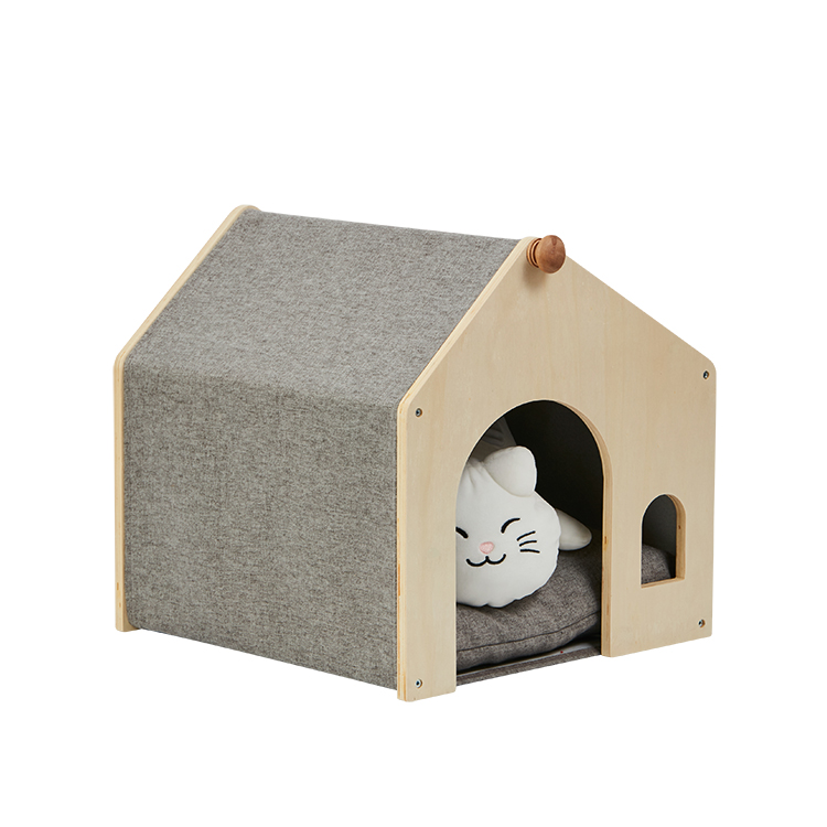 ODM OEM Cat House Wooden Pet Bed Wood Cat