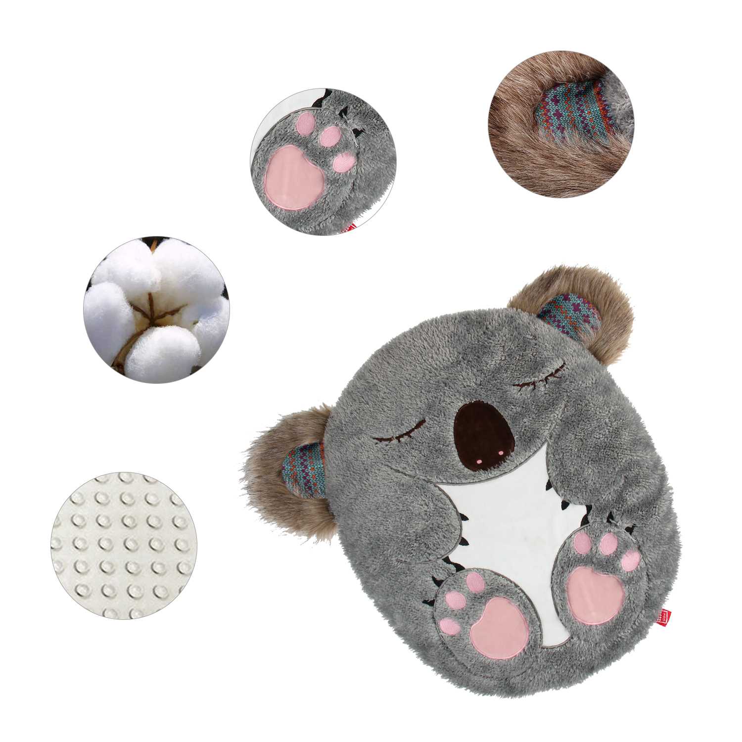 Oem Custom Koala Sleepy Cushion Grey Waterproof Pet Bed Cushion