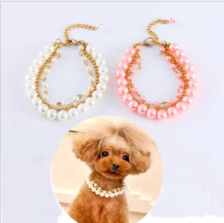 Pearl Jewelry Pet Collar Necklace Dog Cat