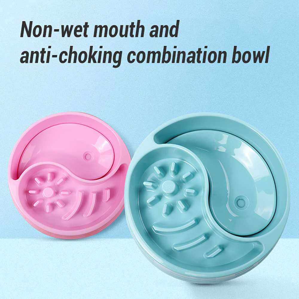 Pet Bowl 2 In 1 Slow Water Feeder Dog Bowl Insert Anti Gulping Pet Bowl Dog