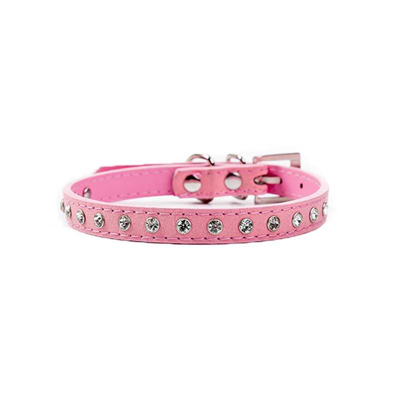 Pet Collar Diamond Dog Collar Microfiber Soft Comfortable Cat Collar